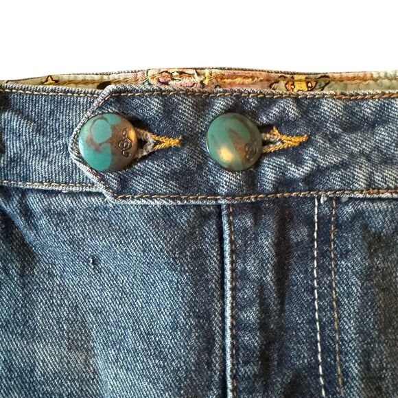 Soundgirl Y2K Distressed Blue Jean Skirt Measures 36 Inches At Waist - Picture 3 of 8